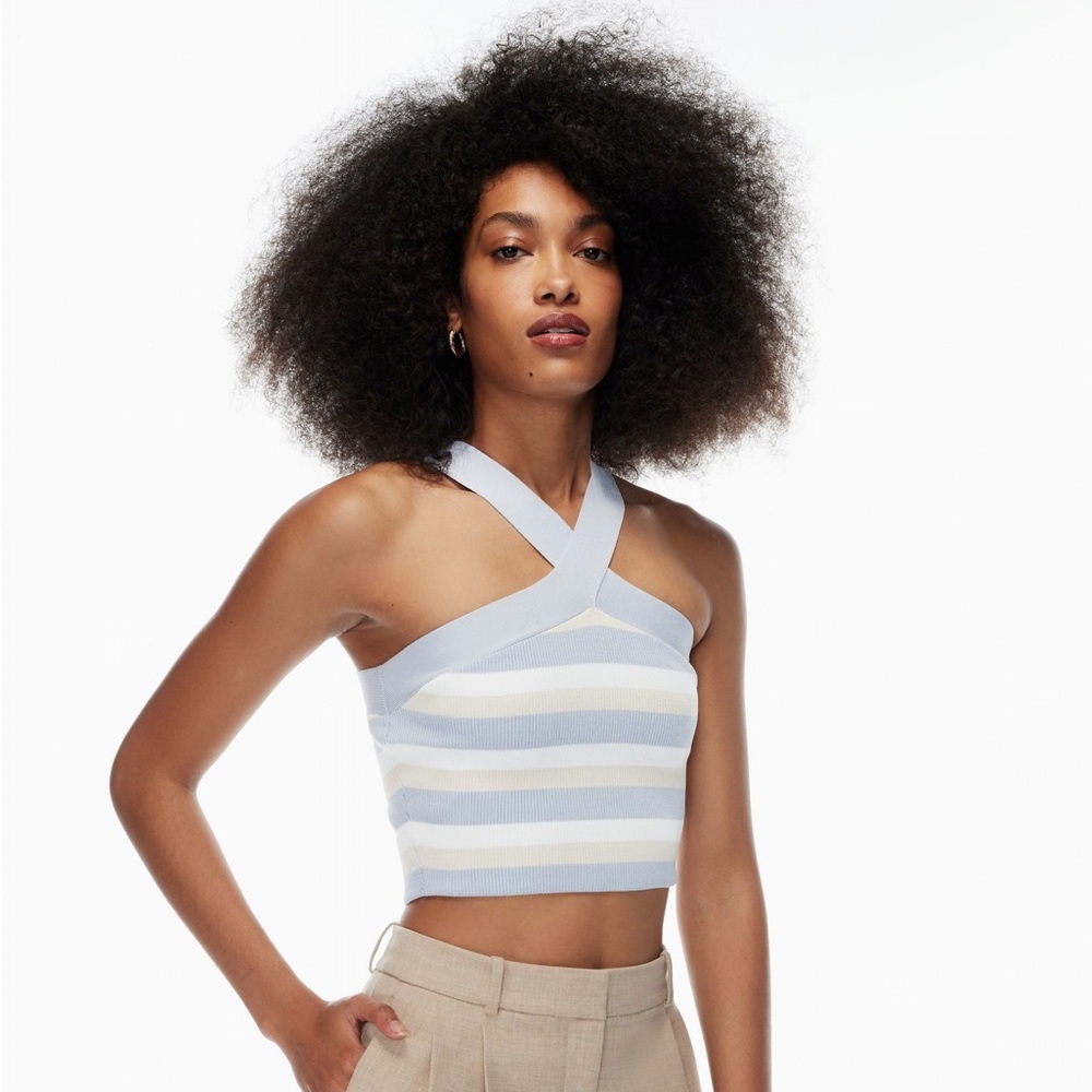 Aritzia Sculpt Knit Criss Cross Cropped Tank